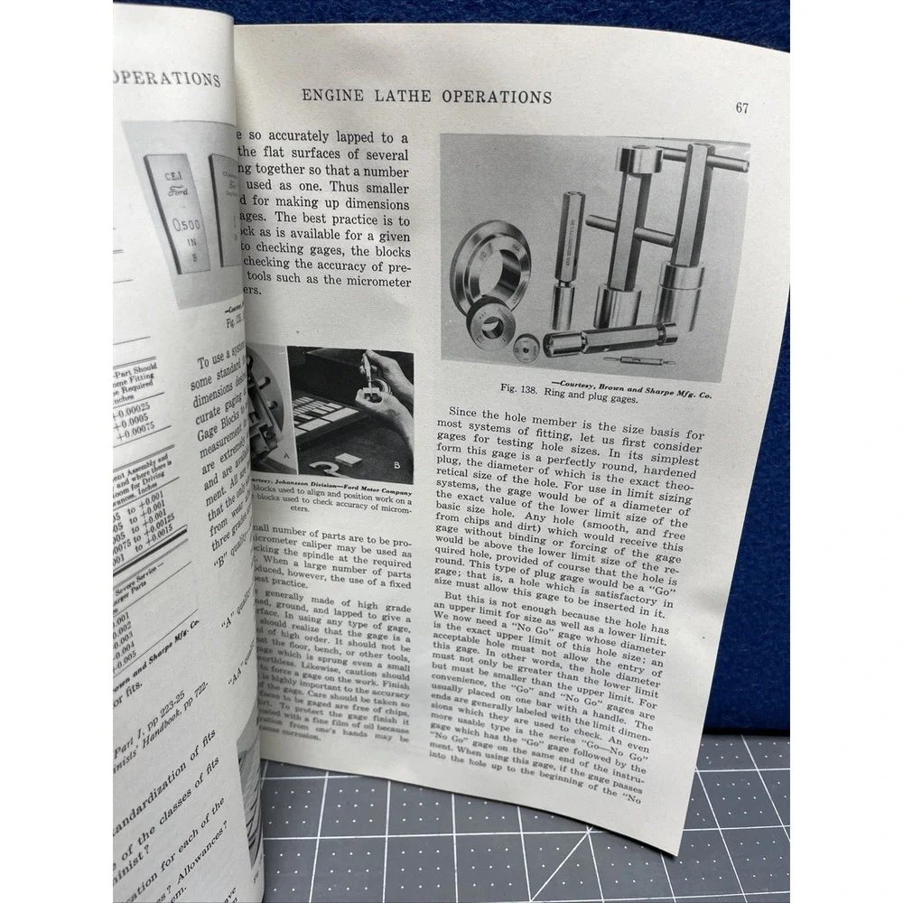 Engine‎ Lathe Operations Manual Tool Book Whipple and Baudek 1942